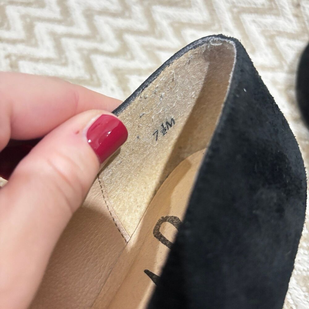 Vintage Joyce Women's Black Velvet Rainbow Studded Comfort Loafers Size 7.5 - Picture 8 of 9